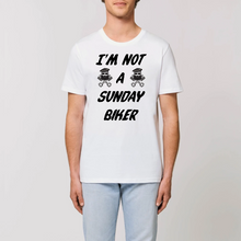 Charger l&#39;image dans la galerie, T-shirt Homme 100 % coton bio  &quot;I&#39;M NOT A SUNDAY BIKER&quot;
