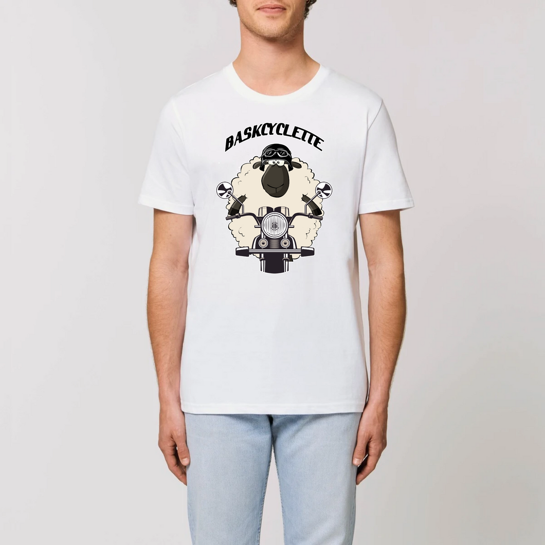 T-shirt Homme 100 % coton bio BASKYSHEEP BIKER