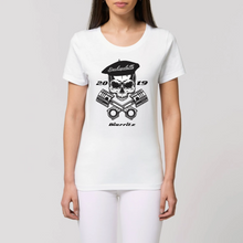 Charger l&#39;image dans la galerie, T-shirt Femme 100% Coton BIO SKULL BASKCYCLETTE
