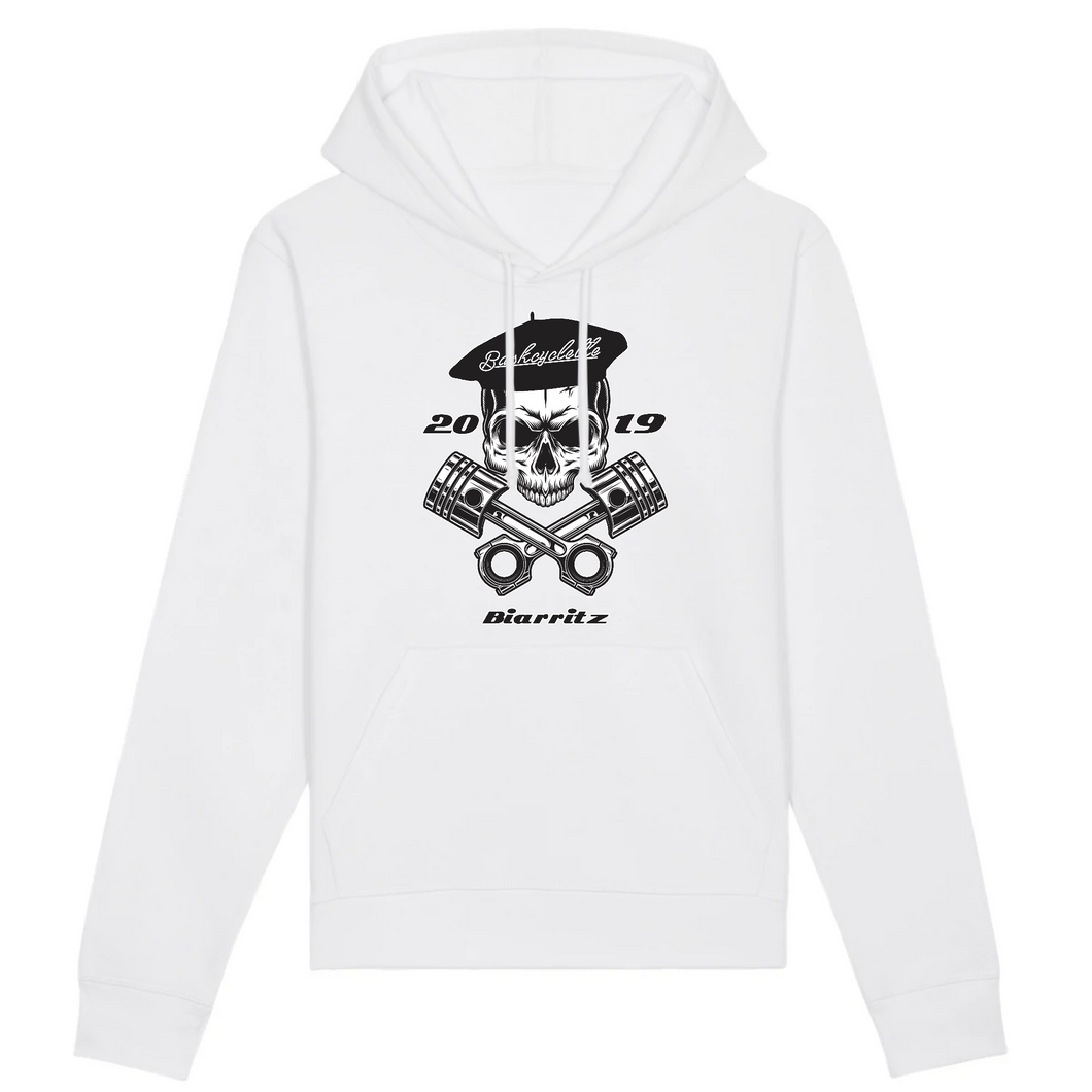 Sweat-shirt Bio Unisexe à capuche /Bio Unisex Hooded sweatshirt  SKULL BASKCYCLETTE