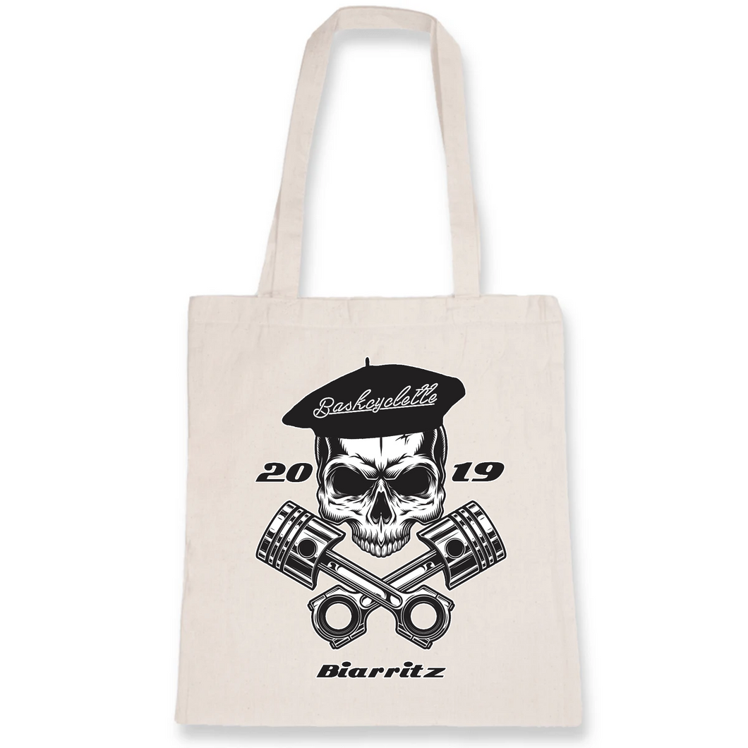 Eco Tote Bag 100% Coton Bio SKULL BASKCYCLETTE