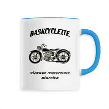 Charger l&#39;image dans la galerie, Mug anse colorée / Contrast Coffee Mug  BASKCYCLETTE MOTORCYCLE VINTAGE
