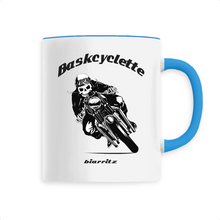 Charger l&#39;image dans la galerie, Mug anse colorée / Contrast Coffee Mug  BASKCYCLETTE SKULL BIKER
