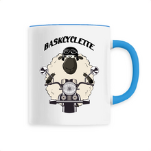 Charger l&#39;image dans la galerie, Mug anse colorée / Contrast Coffee Mug  BASKYSHEEP MAN BIKER
