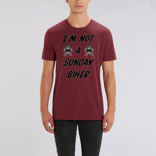 Charger l&#39;image dans la galerie, T-shirt Homme 100 % coton bio  &quot;I&#39;M NOT A SUNDAY BIKER&quot;
