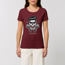 Charger l&#39;image dans la galerie, T-shirt Femme 100% Coton BIO SKULL BASKCYCLETTE
