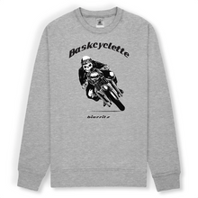 Charger l&#39;image dans la galerie, Sweat-shirt Bio Unisexe /Bio Unisex sweatshirt BASKCYCLETTE SKULL BIKER
