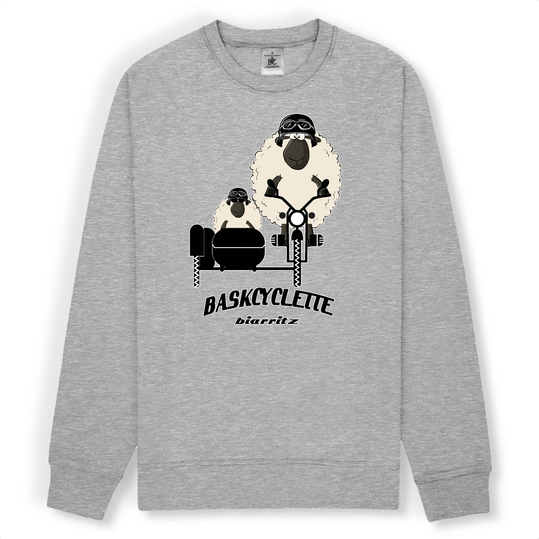 Sweat-shirt Bio Unisexe /Bio Unisex sweatshirt  BASKYSHEEP MAN SIDECAR