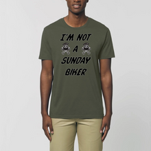 Charger l&#39;image dans la galerie, T-shirt Homme 100 % coton bio  &quot;I&#39;M NOT A SUNDAY BIKER&quot;
