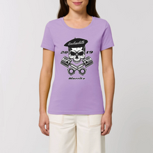 Charger l&#39;image dans la galerie, T-shirt Femme 100% Coton BIO SKULL BASKCYCLETTE
