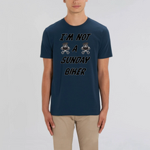 Charger l&#39;image dans la galerie, T-shirt Homme 100 % coton bio  &quot;I&#39;M NOT A SUNDAY BIKER&quot;
