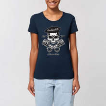 Charger l&#39;image dans la galerie, T-shirt Femme 100% Coton BIO SKULL BASKCYCLETTE
