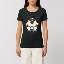 Charger l&#39;image dans la galerie, T-shirt Femme 100% Coton BIO BASKYSHEEP BIKEUSE
