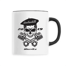 Charger l&#39;image dans la galerie, Mug anse colorée / Contrast Coffee Mug  BASKCYCLETTE SKULL BIARRITZ
