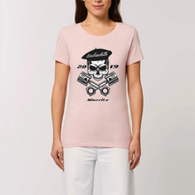 Charger l&#39;image dans la galerie, T-shirt Femme 100% Coton BIO SKULL BASKCYCLETTE
