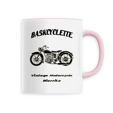 Charger l&#39;image dans la galerie, Mug anse colorée / Contrast Coffee Mug  BASKCYCLETTE MOTORCYCLE VINTAGE
