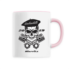 Charger l&#39;image dans la galerie, Mug anse colorée / Contrast Coffee Mug  BASKCYCLETTE SKULL BIARRITZ
