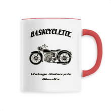 Charger l&#39;image dans la galerie, Mug anse colorée / Contrast Coffee Mug  BASKCYCLETTE MOTORCYCLE VINTAGE
