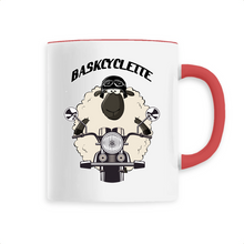 Charger l&#39;image dans la galerie, Mug anse colorée / Contrast Coffee Mug  BASKYSHEEP MAN BIKER
