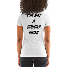 Charger l&#39;image dans la galerie, T-shirt femme manches courtes / Ladies&#39; short sleeve t-shirt  LOGO I&#39;M NOT A SUNDAY RIDER
