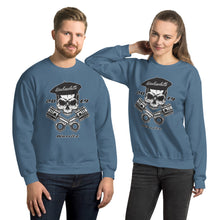 Charger l&#39;image dans la galerie, Sweat Unisexe à Col Rond / Unisex Sweatshirt  SKULL BASKCYCLETTE
