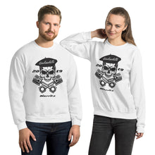 Charger l&#39;image dans la galerie, Sweat Unisexe à Col Rond / Unisex Sweatshirt  SKULL BASKCYCLETTE
