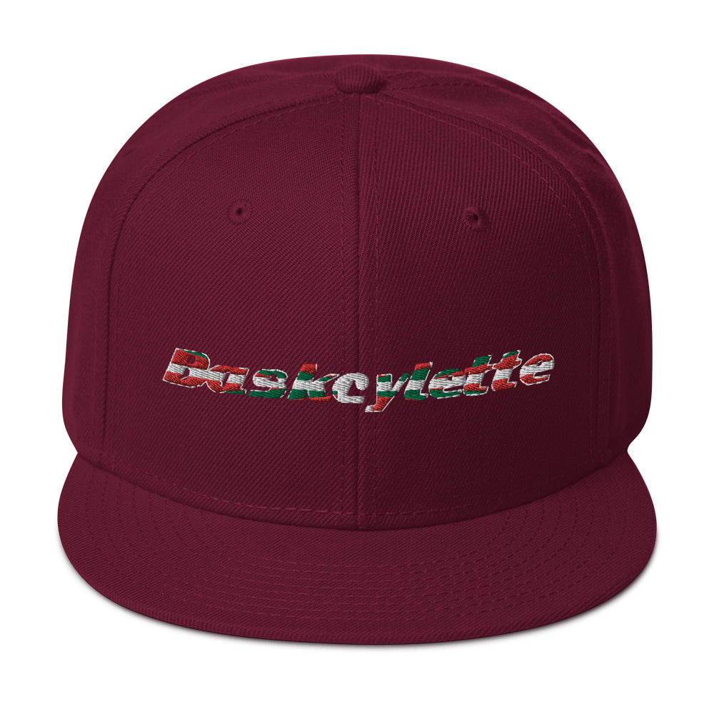 Casquette Snapback Brodée / Embroidery Snapback Hat  BASKCYCLETTE COULEUR PAYS BASQUE