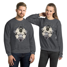 Charger l&#39;image dans la galerie, Sweat Unisexe à Col Rond / Unisex Sweatshirt  BASKYSHEEP MAN BIKER
