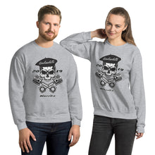 Charger l&#39;image dans la galerie, Sweat Unisexe à Col Rond / Unisex Sweatshirt  SKULL BASKCYCLETTE
