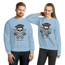 Charger l&#39;image dans la galerie, Sweat Unisexe à Col Rond / Unisex Sweatshirt  SKULL BASKCYCLETTE
