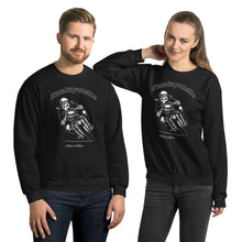 Charger l&#39;image dans la galerie, Sweat Unisexe à Col Rond / Unisex Sweatshirt  BASKCYCLETTE SKULL BIKER
