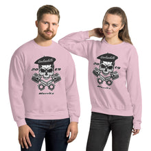 Charger l&#39;image dans la galerie, Sweat Unisexe à Col Rond / Unisex Sweatshirt  SKULL BASKCYCLETTE
