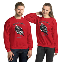 Charger l&#39;image dans la galerie, Sweat Unisexe à Col Rond / Unisex Sweatshirt  BASKCYCLETTE SKULL BIKER
