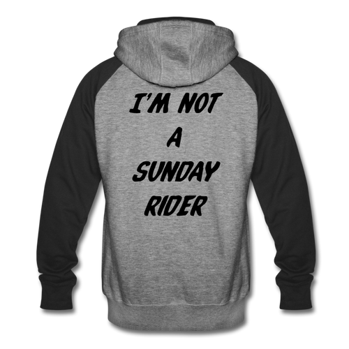 Sweat à capuche Colorblock unisexe / Unisex Colorblock Hoodie   LOGO I'M NOT A SUNDAY RIDER - heather gray/black