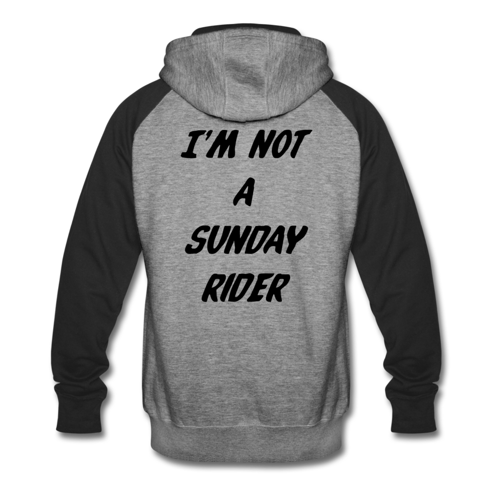 Sweat à capuche Colorblock unisexe / Unisex Colorblock Hoodie   LOGO I'M NOT A SUNDAY RIDER - heather gray/black