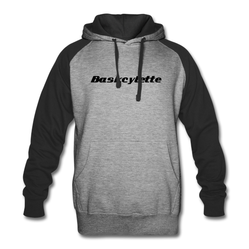 Sweat à capuche Colorblock unisexe / Unisex Colorblock Hoodie  BASKYSHEEP MAN SIDECAR - heather gray/black