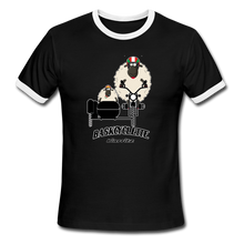 Charger l&#39;image dans la galerie, T-shirt Homme Ringer / Men&#39;s Ringer T-Shirt  BASKYSHEEP WOMAN SIDECAR - black/white
