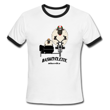 Charger l&#39;image dans la galerie, T-shirt Homme Ringer / Men&#39;s Ringer T-Shirt  BASKYSHEEP WOMAN SIDECAR - white/black
