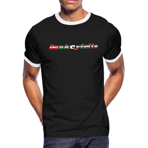 T-shirt Homme Ringer / Men's Ringer T-Shirt  BASKCYCLETTE Couleur Pays Basque - black/white