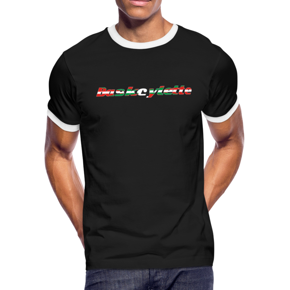 T-shirt Homme Ringer / Men's Ringer T-Shirt  BASKCYCLETTE Couleur Pays Basque - black/white