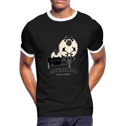 T-shirt Homme Ringer / Men's Ringer T-Shirt  BASKYSHEEP MAN SIDECAR - black/white