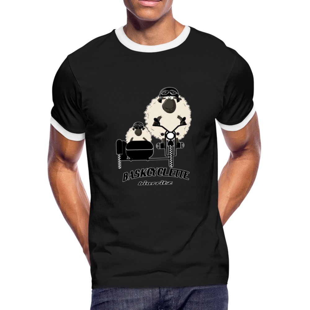 T-shirt Homme Ringer / Men's Ringer T-Shirt  BASKYSHEEP MAN SIDECAR - black/white