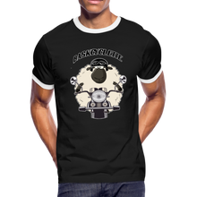 Charger l&#39;image dans la galerie, T-shirt Homme Ringer / Men&#39;s Ringer T-Shirt  BASKYSHEEP BIKER MAN - black/white
